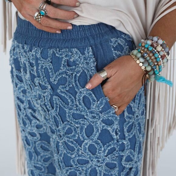 Three Bird Nest Super Bloom Wide Leg Pants - Picture 2 of 5